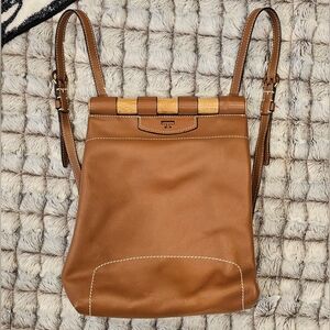 Tory Burch Dowel Leather Backpack